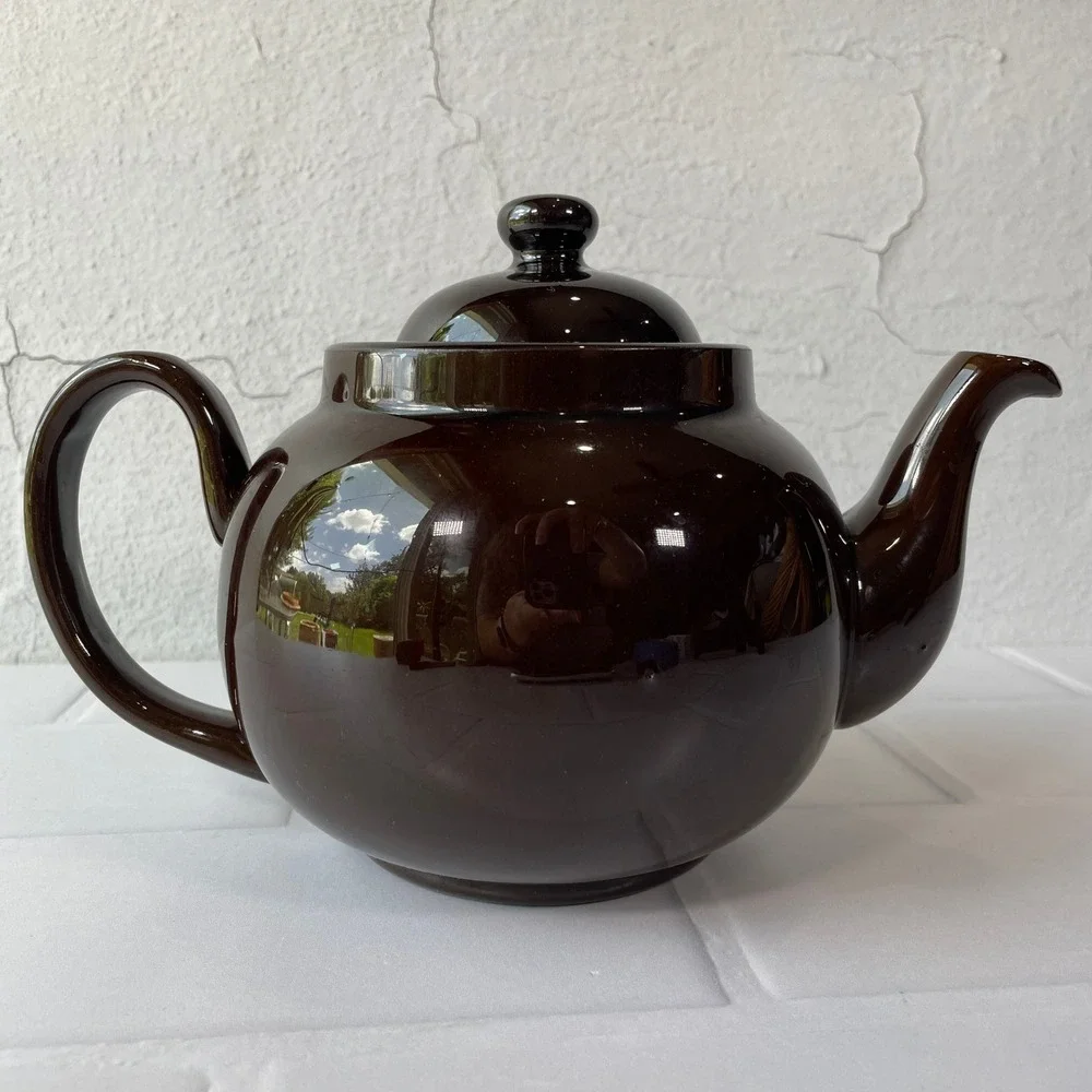Vintage 1920s ALB Alcock Lindley & Bloore Brown Betty Teapot Made in England